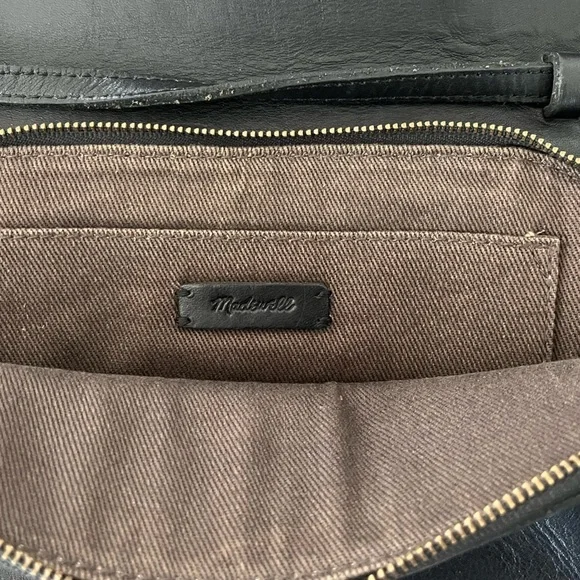 Madewell The Morgan Leather Crossbody Bag Clutch Black with Mirror Boho Concert - Picture 6 of 8